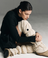 Knee-High Padded Leg Warmers Beige