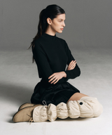 Knee-High Padded Leg Warmers Beige