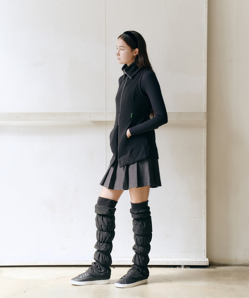 Knee-High Padded Leg Warmers Black