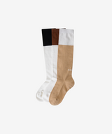 OBER Golf Monotone Color Blocking Socks Brown