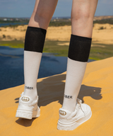 OBER Golf Monotone Color Blocking Socks Black