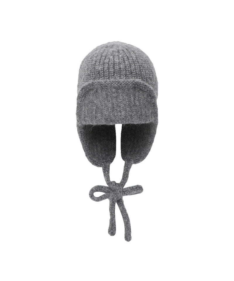 Monday Flow Soft Earflap Beanie Gray