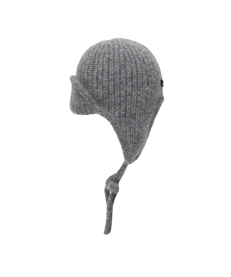 Monday Flow Soft Earflap Beanie Gray