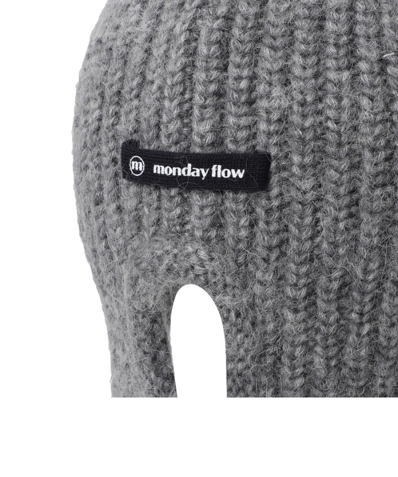 Monday Flow Soft Earflap Beanie Gray