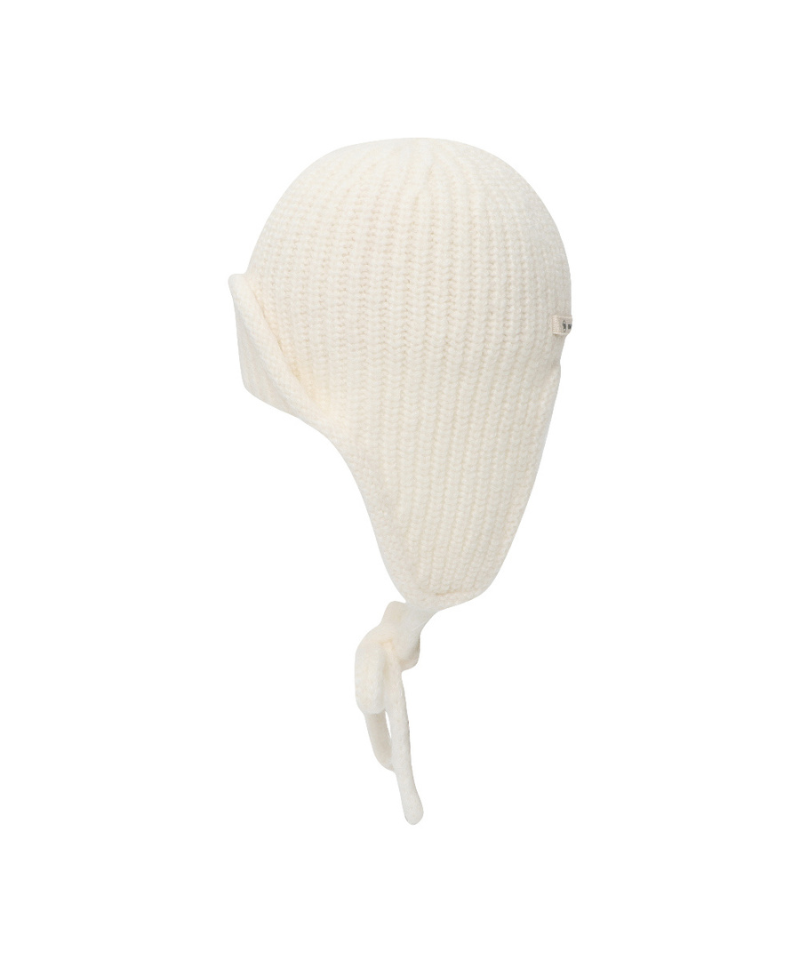 Monday Flow Soft Earflap Beanie Ivory