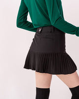 [TOP DEAL] Cherotti Unbalance Pleats Skirt