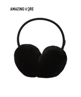 Amazing Cre Women's Real Fur Ear Warmer - Black