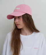 Logo Embroidered Ball Cap Bubble Pink