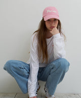 Logo Embroidered Ball Cap Bubble Pink