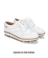 [Warehouse Sale] Giclee No.21 Premium Leather Golf Shoes - Gold