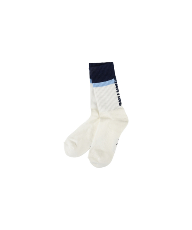 [Pre-Order] Color Block Middle Socks - Navy (Men)
