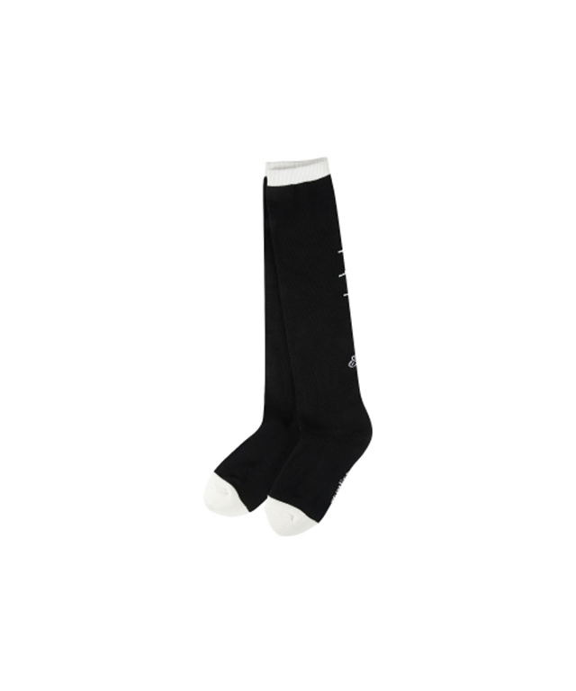 [Pre-Order] Logo Point Knee Socks - Black