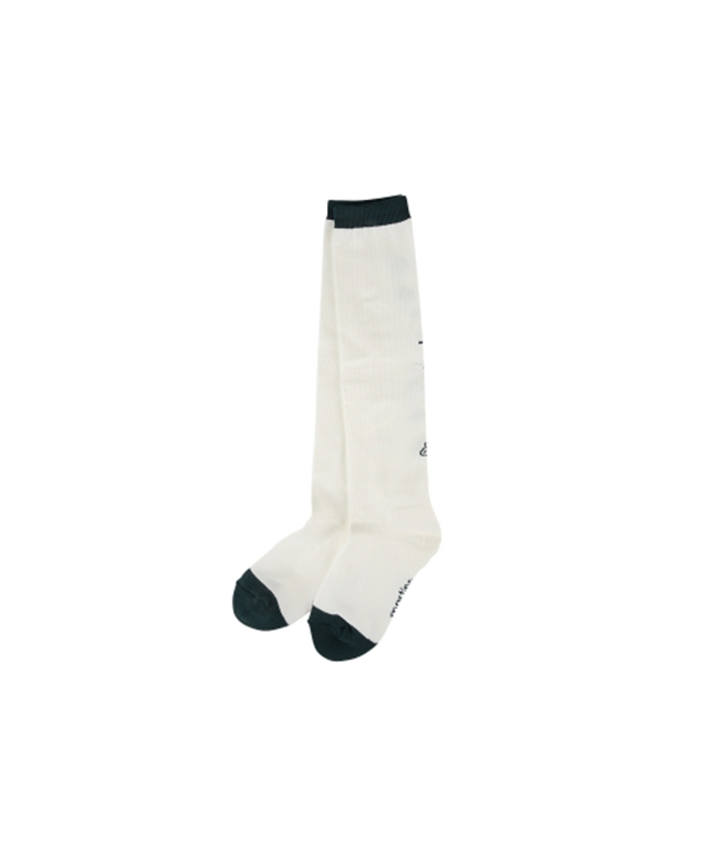 [Pre-Order] Logo Point Knee Socks - Off/White