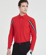 Arte four-sleeve collared T-shirt - Red