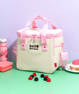 SNILLO STITCH Canvas Picnic Cooler Bag Raspberry - Pink