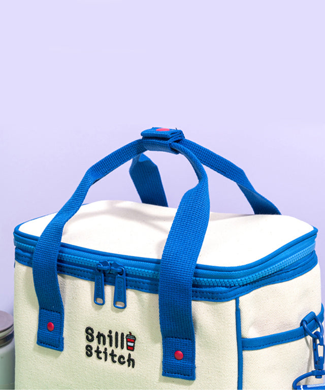 SNILLO STITCH Canvas Picnic Cooler Bag Coke - Blue