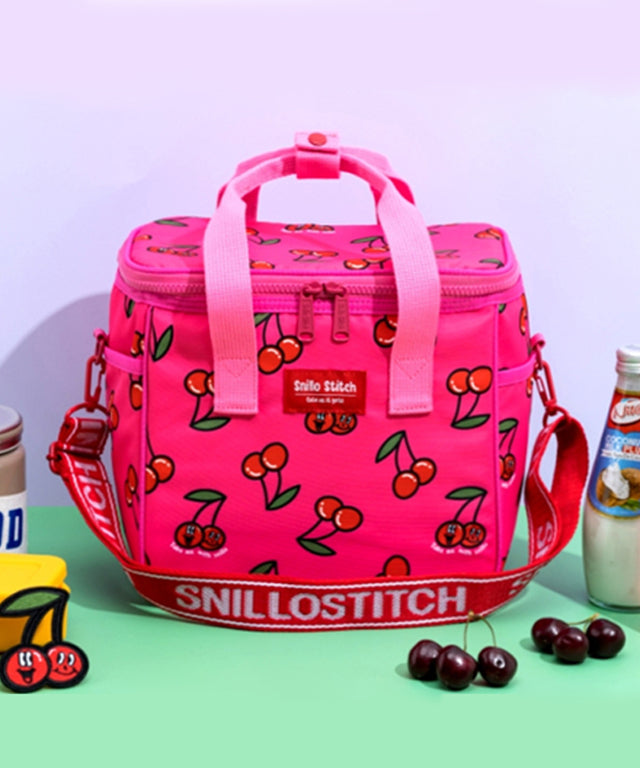 SNILLO STITCH Daily Picnic Cooler Bag Cherry - Hot Pink
