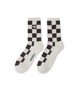 Vice Golf Atelier Checker Crew Socks - Ivory