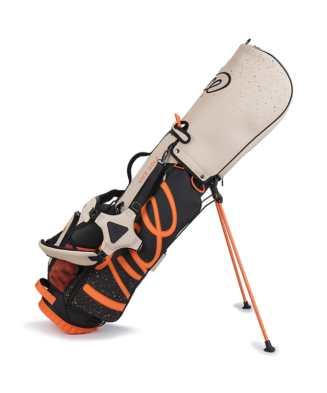 Vice Golf Big Logo Stand Bag - Beige