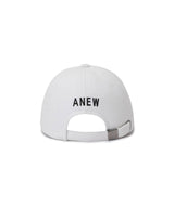 Short Wide Ball Cap - White