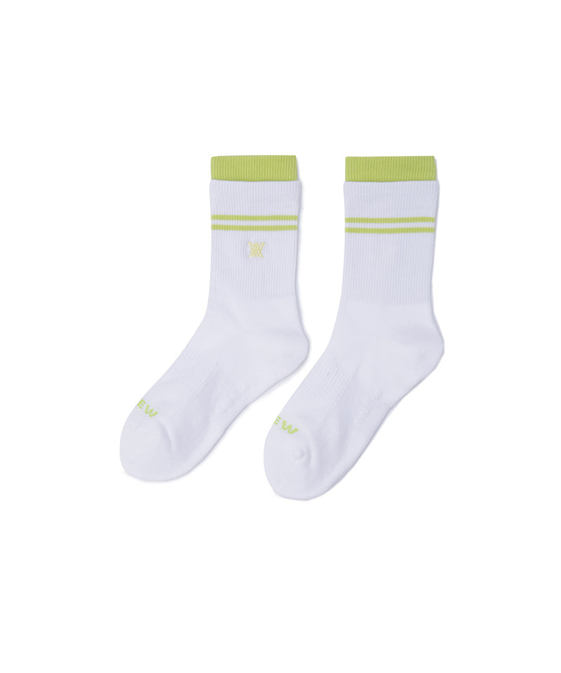 Women's Double Block Socks - Lime