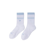 Women's Double Block Socks - Sky Blue