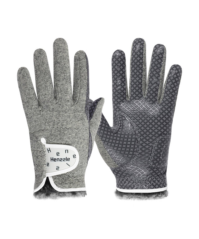 Henzzle Winter Golf Glove For Women (Both Hands) - Light Gray
