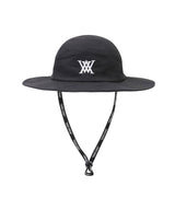 ANEW Embossed Big Brim Perforated Bucket Hat - Black