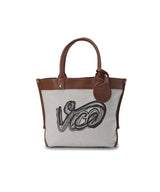 Vice Golf Atelier Pinstripe Boston Bag - Beige