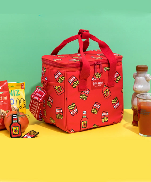 SNILLO STITCH Daily Picnic Cooler Bag Tomato - Red