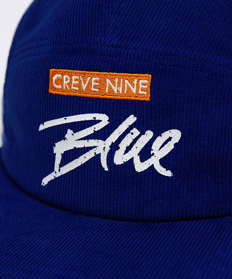 CREVE NINE: Corduroy Camp Cap - Blue