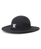 ANEW Embossed Big Brim Perforated Bucket Hat - Black