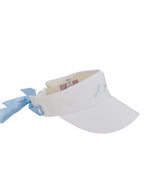 J.Jane Logo Ribbon Suncap - White