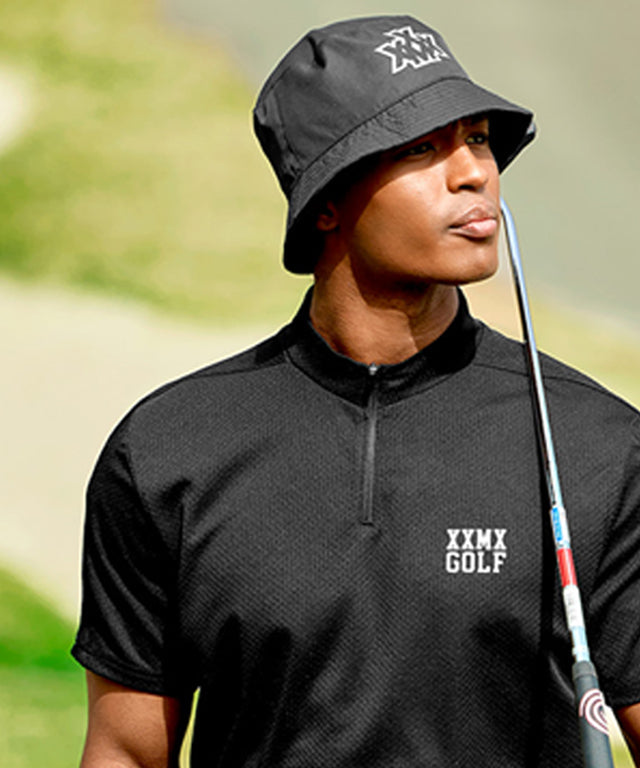 XEXYMIX Golf Camo Reversible Bucket Hat - Black