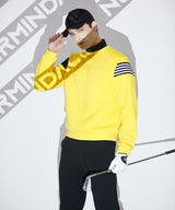 Back Knit Crossover Sweat - Yellow