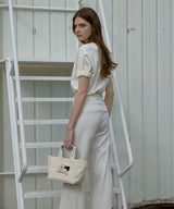 KANDINI Logo Canvas Tote Bag - Ivory