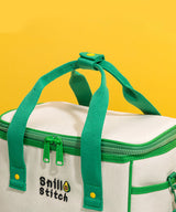 SNILLO STITCH Canvas Picnic Cooler Bag Avocado - Green