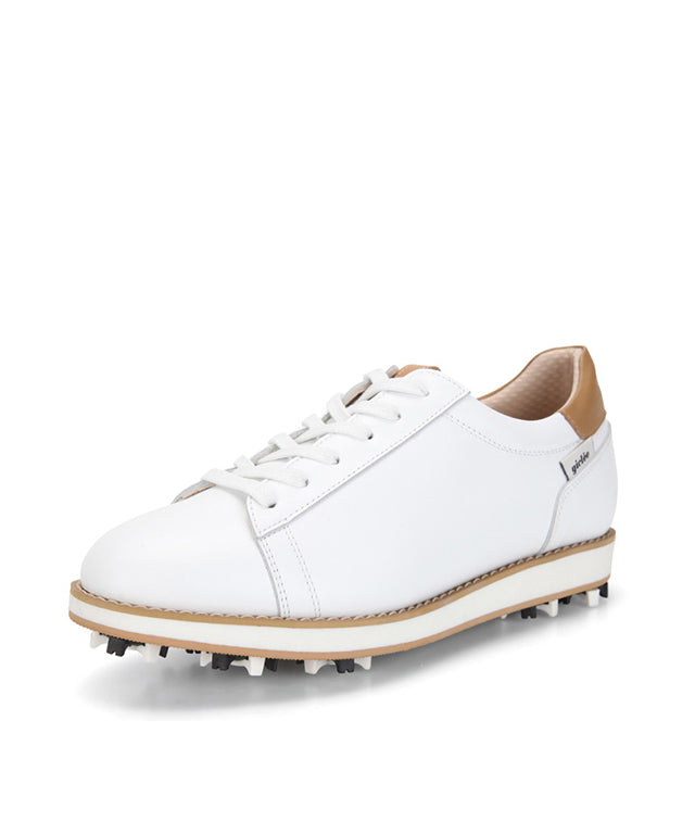 Giclee Unisex Classy Daily Prayer Premium Leather Golf Shoes - White