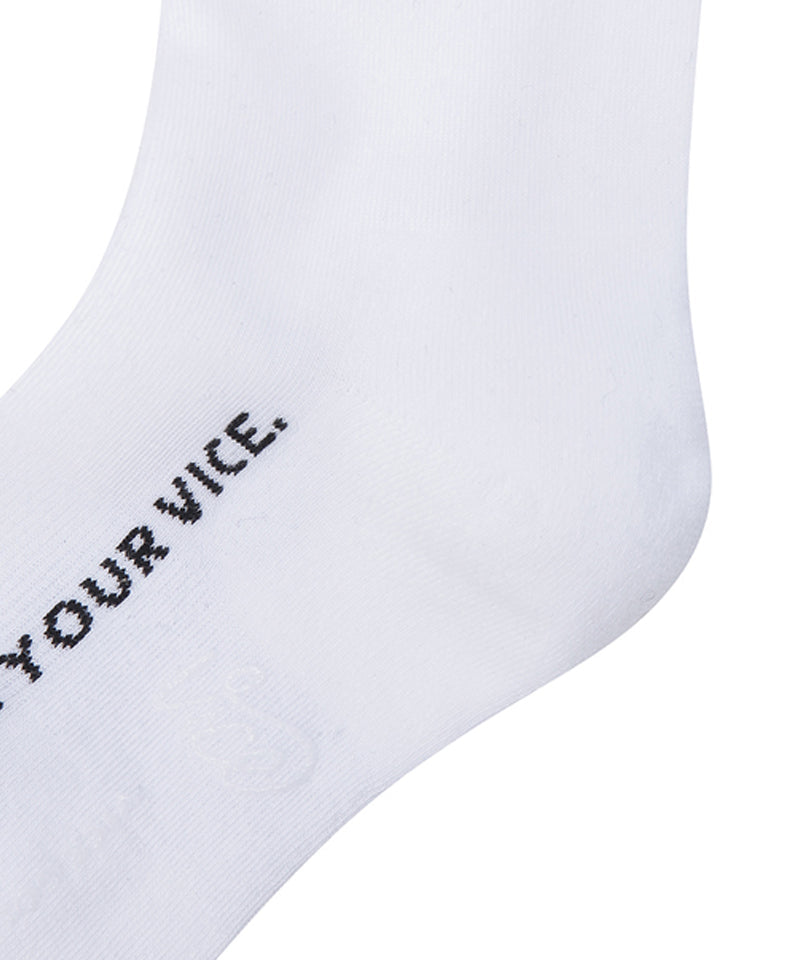 Vice Golf Atelier Women's Big Logo Knee Socks - White