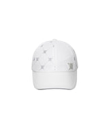 Monogram Wide Ball Cap - White