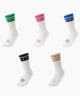 XEXYMIX Golf Field Color Block Crew Socks - 5 Colors