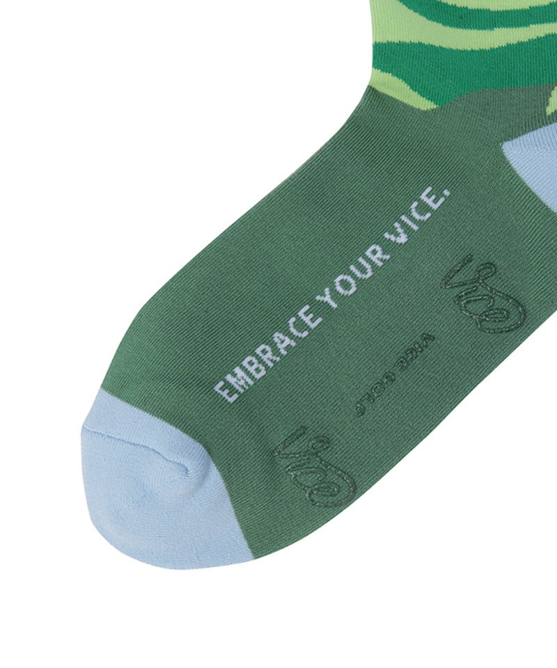 Vice Golf Atelier Hole In One Crew Socks - Green