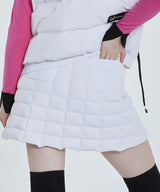 Etted Quilted Goosedown Skirt - White