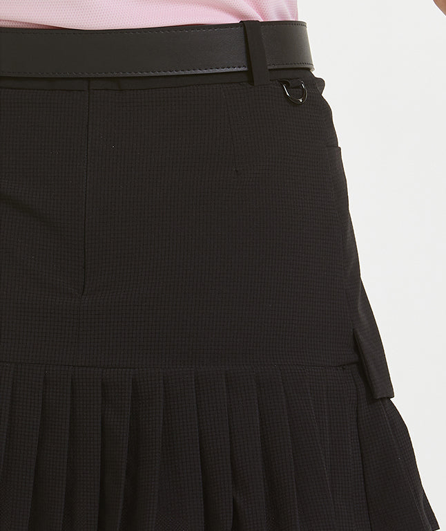Pelsi Punched Pleated Skirt - Black