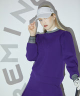 Vera Shoulder Symbol Crew Neck - Dark  Violet