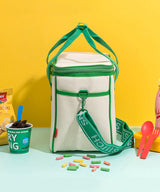 SNILLO STITCH Canvas Picnic Cooler Bag Avocado - Green