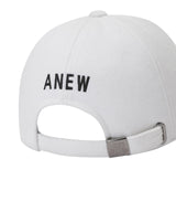 Short Wide Ball Cap - White