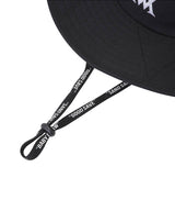 ANEW Embossed Big Brim Perforated Bucket Hat - Black