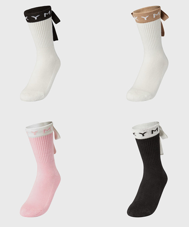 XEXYMIX Golf Field Ribbon Crew Socks - 4 Colors