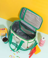 SNILLO STITCH Canvas Picnic Cooler Bag Avocado - Green